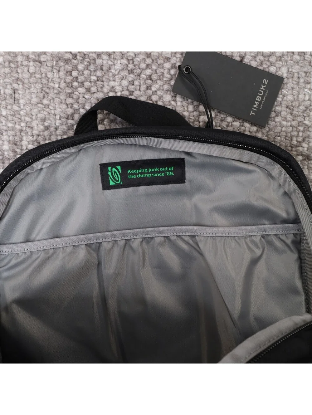 Timbuk2 Parkside Eco Black Backpack Custom Mardel Embroidered Logo 3840-3-1068